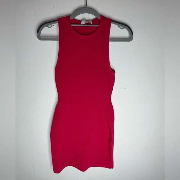 Babaton Sculpt Knit Racerback Mini Dress - XS | Muse Pink | New & Unworn - Picture 2 of 4